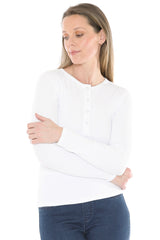 Jump Stud Placket Rib Tee