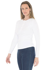 Jump Stud Placket Rib Tee