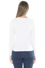 Jump Stud Placket Rib Tee