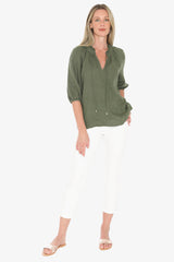 Jump Ruffle Neck Top