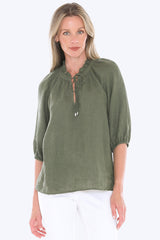 Jump Ruffle Neck Top