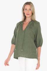 Jump Ruffle Neck Top