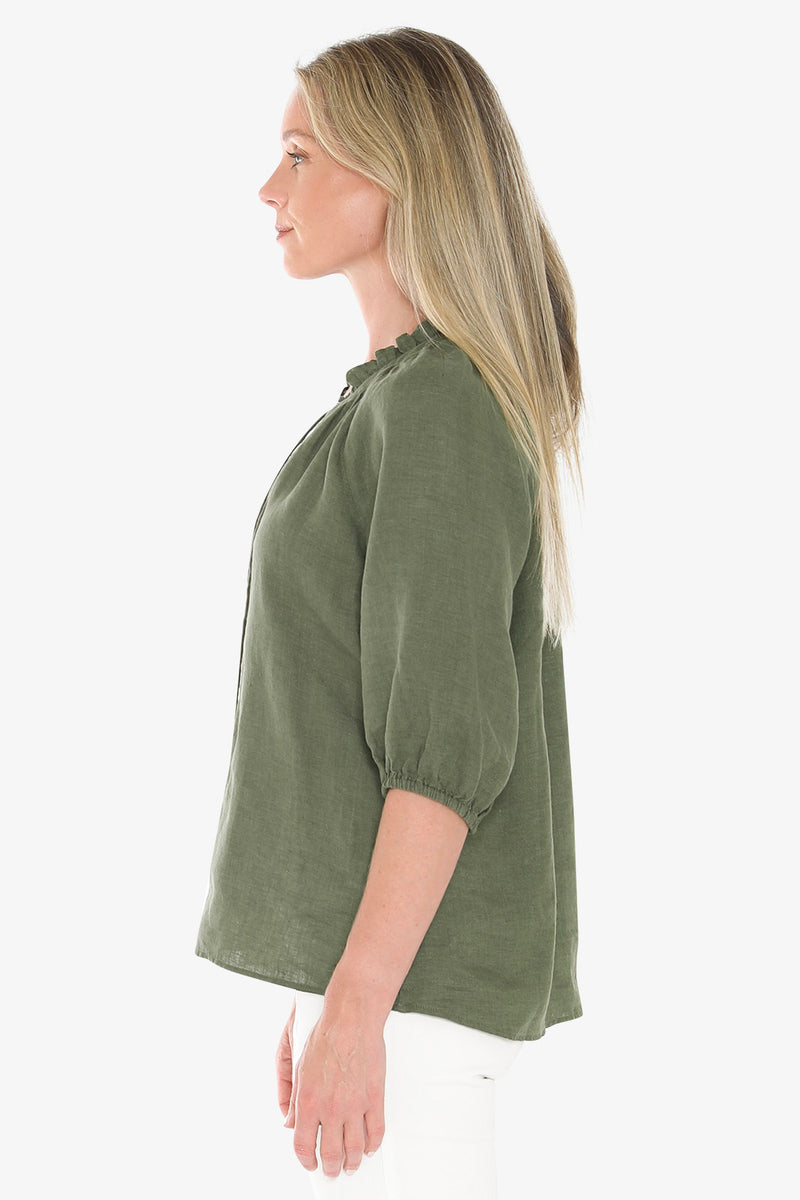 Jump Ruffle Neck Top