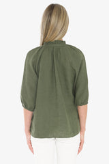 Jump Ruffle Neck Top