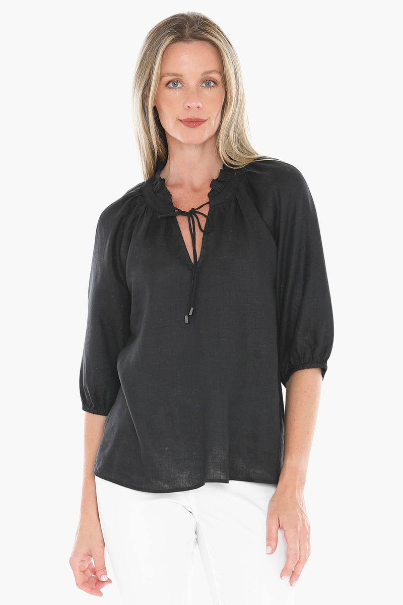 Jump Ruffle Neck Top