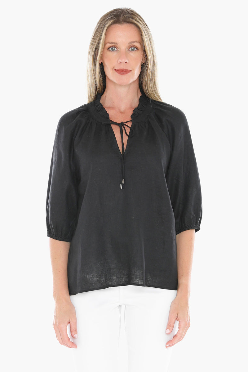 Jump Ruffle Neck Top