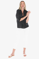 Jump Ruffle Neck Top