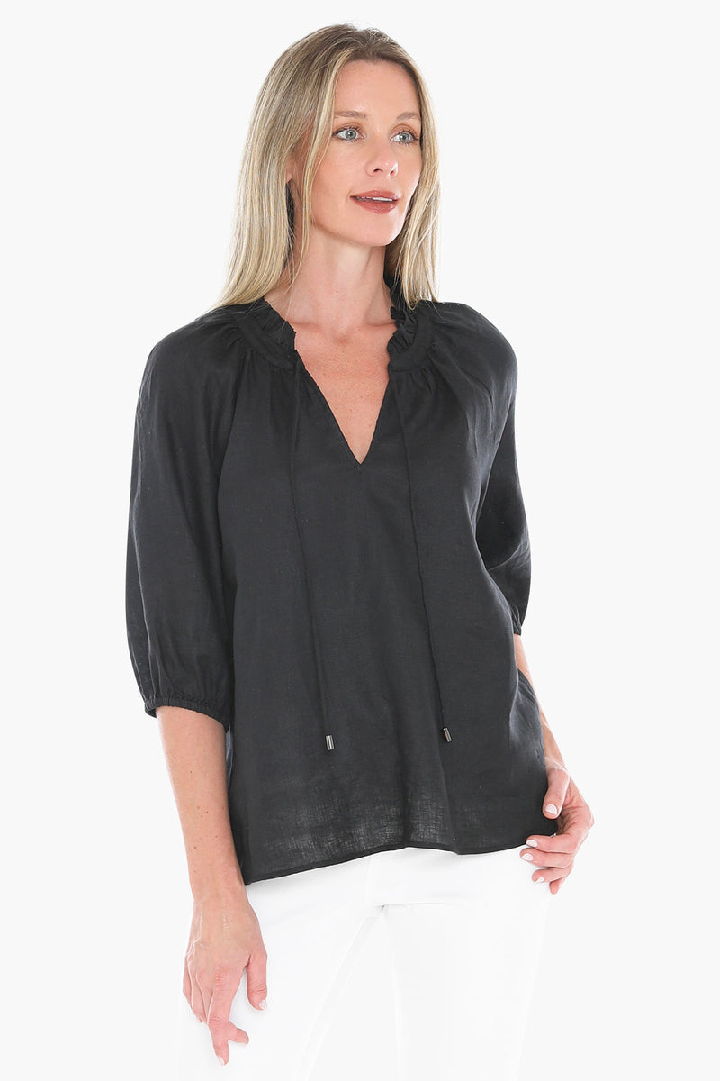 Jump Ruffle Neck Top