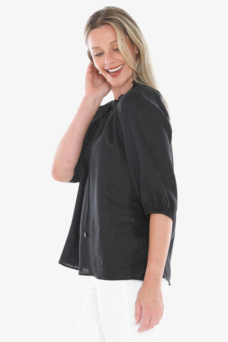 Jump Ruffle Neck Top