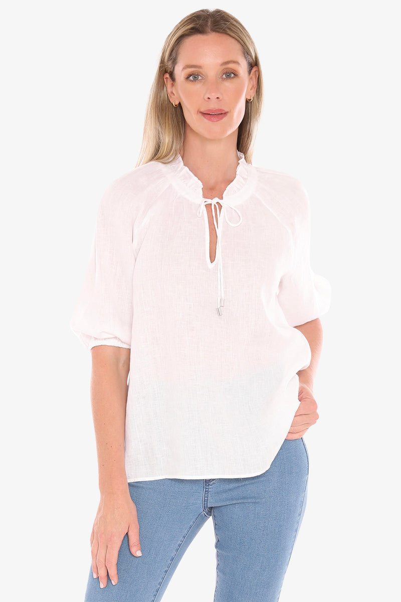Jump Ruffle Neck Top