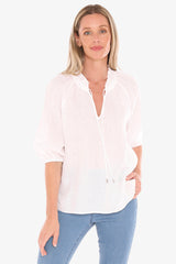 Jump Ruffle Neck Top