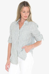Jump Stripe Linen Shirt