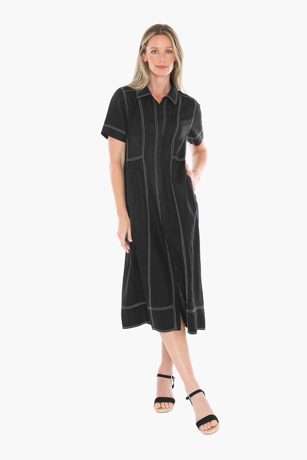 Jump Contrast Stitch Dress