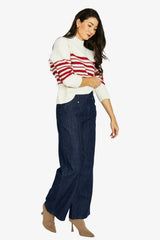 Jump Reverse Stripe Pullover