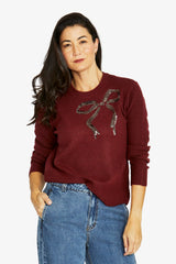 Jump Sequin Bow Pullover