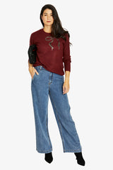 Jump Sequin Bow Pullover