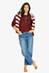 Jump Sequin Bow Pullover
