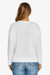 Jump V Neck Slub Pullover