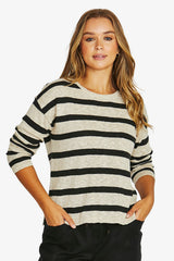 Jump Slub Stripe Pullover
