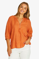 Jump Raglan Button Top