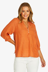 Jump Raglan Button Top