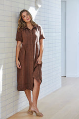 Jump Seam Detail Shirt Dress