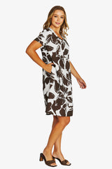 Jump Lush Mono Gather Dress