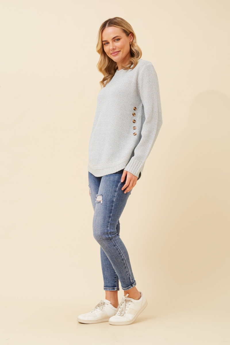 Caroline Morgan Side Button Jumper