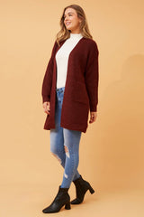 Caroline Morgan Solid Knit Cardigan