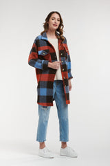 Urban Luxury Plaid Long Jacket