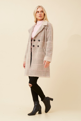 Caroline Morgan Check Print Coatigan