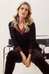 See Saw Wool Blend Contrast Trim Sweater