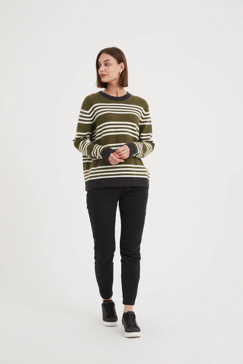 Tirelli Stripe Contrast Knit Jumper