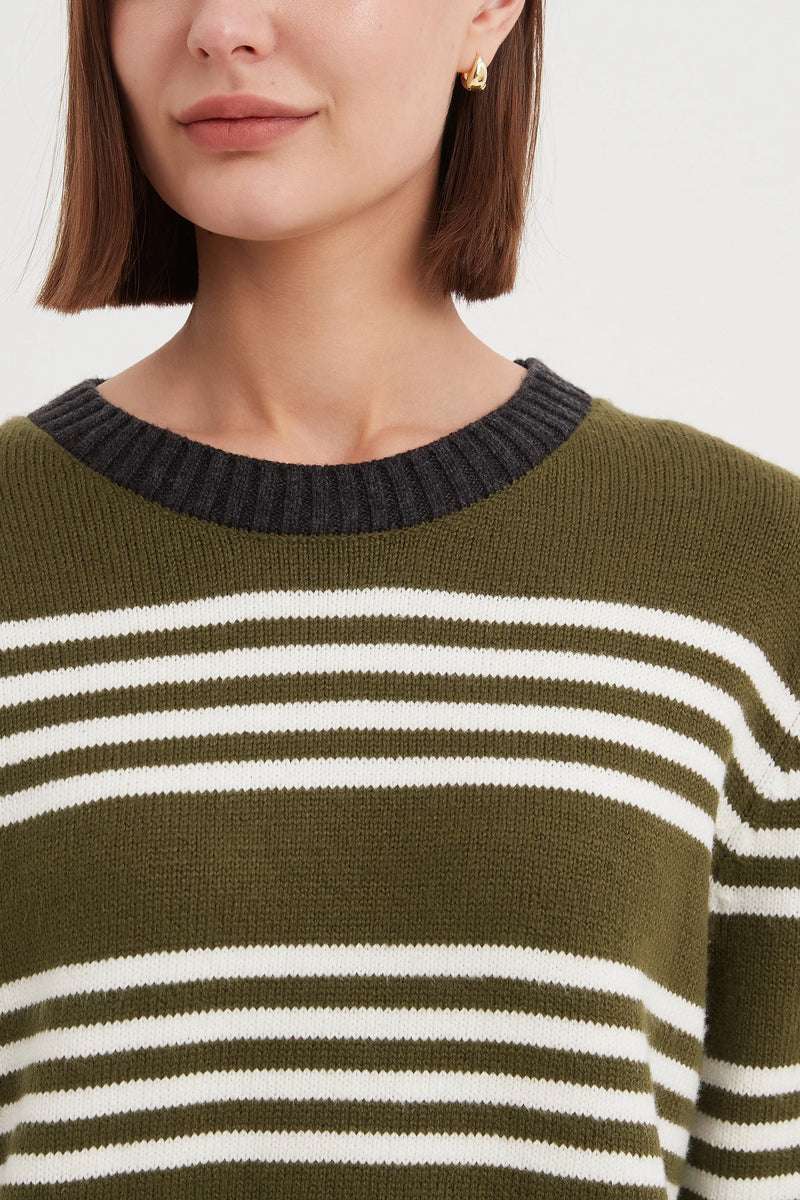 Tirelli Stripe Contrast Knit Jumper