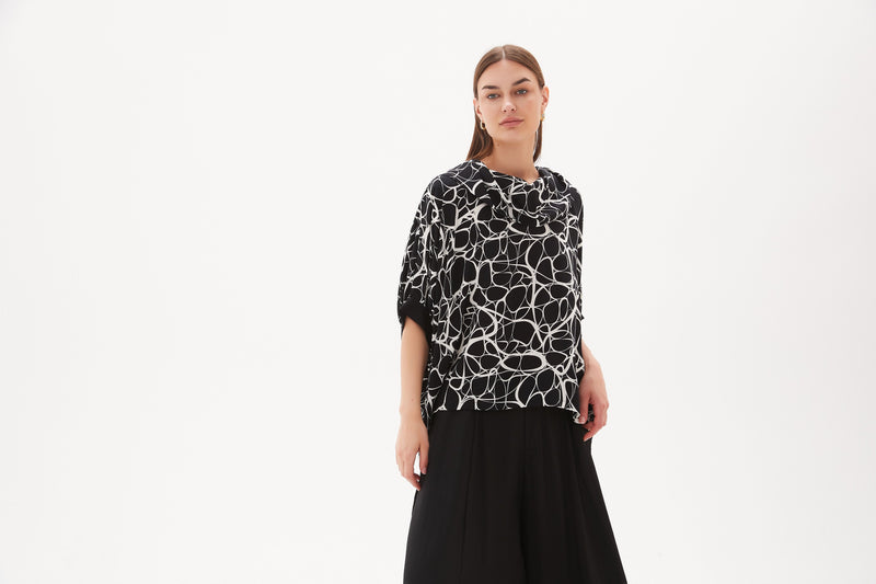 Tirelli Cowl Neck Top