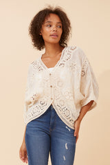 Caroline Morgan Crochet Cardigan