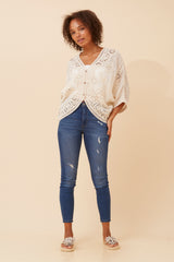 Caroline Morgan Crochet Cardigan