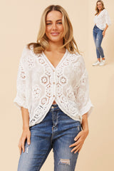 Caroline Morgan Crochet Cardigan