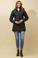 Caroline Morgan Reversible Hooded Puffer Coat