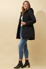 Caroline Morgan Reversible Hooded Puffer Coat
