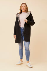Caroline Morgan Zip Front Hooded Jacket