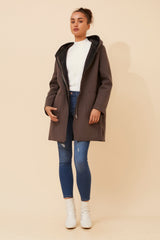 Caroline Morgan Zip Front Hooded Jacket