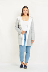 Caroline Morgan Zip Front Hooded Jacket