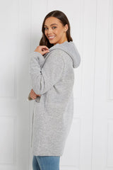 Caroline Morgan Zip Front Hooded Jacket
