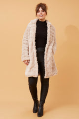 Caroline Morgan Faux Fur Teddy Coat