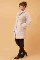 Caroline Morgan Faux Fur Teddy Coat