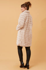 Caroline Morgan Faux Fur Teddy Coat