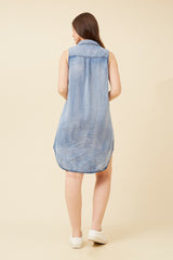 Caroline Morgan Denim Sleeveless Dress