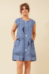 Bottega Linen Shift Dress