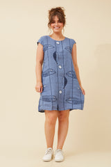 Bottega Linen Shift Dress